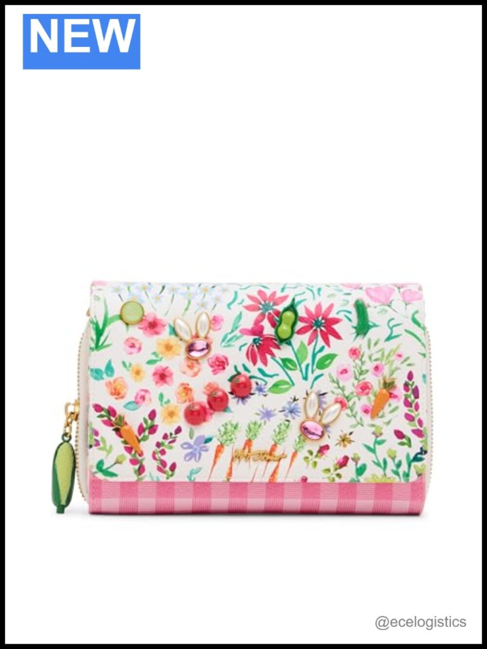 Floral Faux Leather Crossbody Wallet Purse with Removable Strap